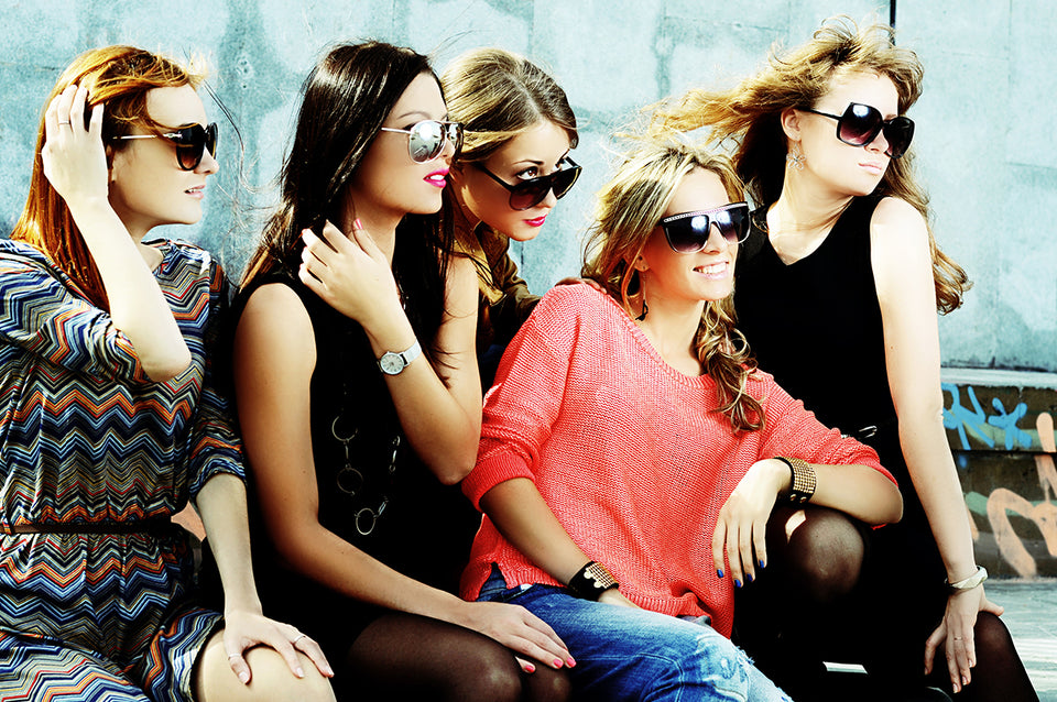 Models posing for sunglasses